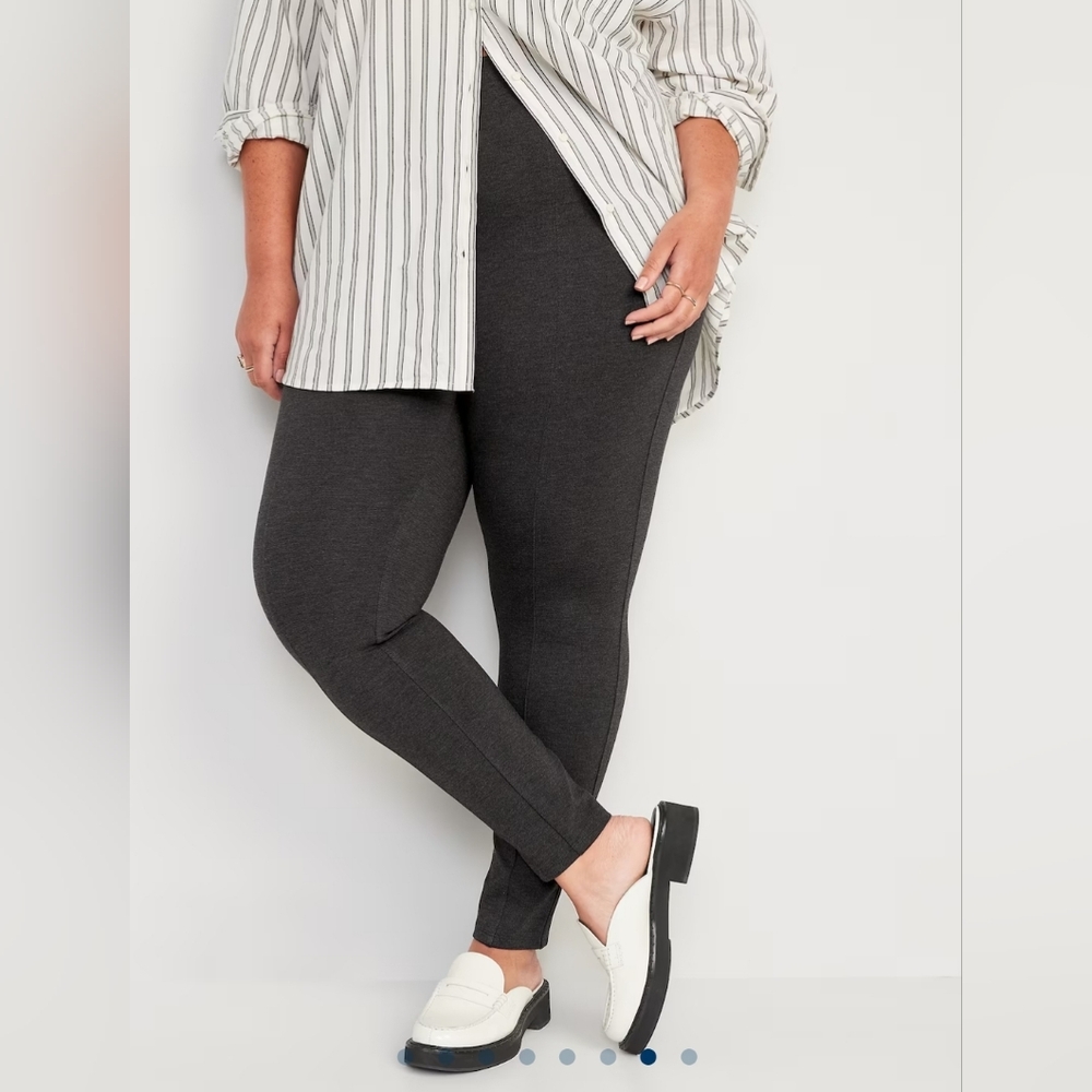EUC Extra High-Waisted Stevie Skinny Ankle Pants in Charcoal Gray